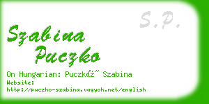 szabina puczko business card